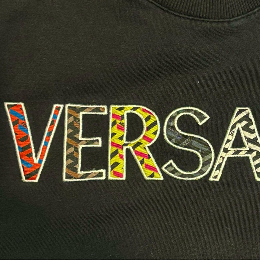 Versace Runway Multiprint Spellout Sweatshirt - image 6